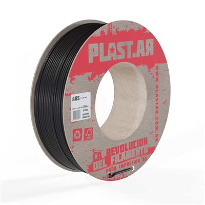 Filamento Plast.Ar ABS negro 1,75mm 750g