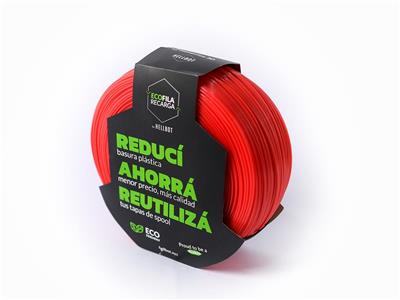 Filamento Hellbot ECOFILA REC PLA Rojo 1,75mm 1kg