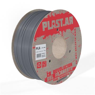Filamento Plast.Ar PLA Gris 1,75mm 1KG